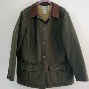 Women’s Vintage LL Bean Quilted Army Green Field and Barn Coat